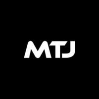 mtj carta logotipo projeto, inspiração para uma único identidade. moderno elegância e criativo Projeto. marca d'água seu sucesso com a impressionante isto logotipo. vetor
