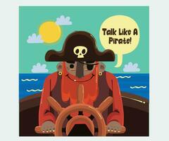 fundo conversa gostar uma pirata ilustração vetor