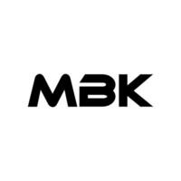 mbk carta logotipo projeto, inspiração para uma único identidade. moderno elegância e criativo Projeto. marca d'água seu sucesso com a impressionante isto logotipo. vetor