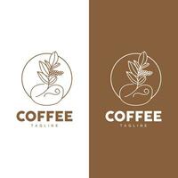 café logotipo projeto, café árvore beber vetor, modelo símbolo ilustração vetor