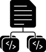 código glifo ícones Projeto estilo vetor
