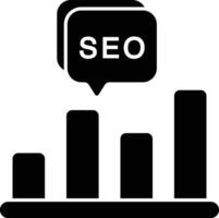 seo gráfico glifo ícones Projeto estilo vetor