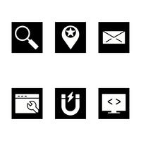 Conjunto de vetor SEO Search Engine Optimization Icons