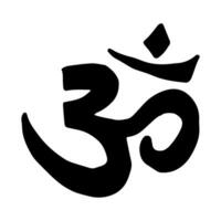 om sagrado som símbolo dentro rabiscar estilo. om mantra - som do vida, budismo, espiritual símbolo, ioga, meditação. mão desenhado arte. vetor