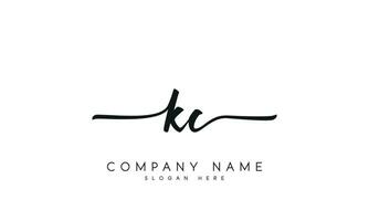 caligrafia kc logotipo Projeto. kc logotipo Projeto vetor ilustração em branco fundo. livre vetor