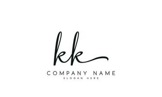 caligrafia kk logotipo Projeto. kk logotipo Projeto vetor ilustração em branco fundo. livre vetor