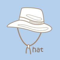 alfabeto h para chapéu vocabulário escola lição desenho animado digital carimbo esboço vetor