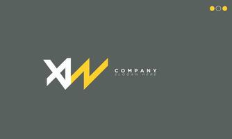 xw alfabeto cartas iniciais monograma logotipo wx, x e W vetor