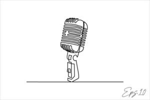 uma microfone com uma microfone dentro a meio vetor