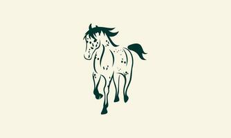 linha arte appaloosa logotipo modelo vetor