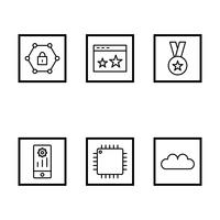 Conjunto de vetor SEO Search Engine Optimization Icons