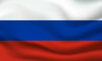 Rússia bandeira 3d acenando bandeira fundo vetor