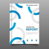 anual relatório moderno cobrir livro geométrico Projeto vetor