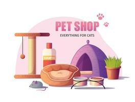 pôster pet shop vetor