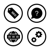 Conjunto de vetor SEO Search Engine Optimization Icons