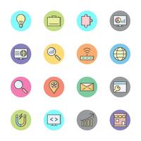 Conjunto de vetor SEO Search Engine Optimization Icons