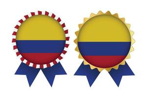 vetor medalha conjunto desenhos do Colômbia modelo