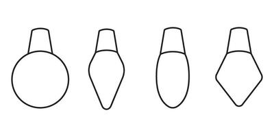 esboço Natal luzes definir. Natal elementos conjunto vetor
