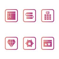 Conjunto de vetor SEO Search Engine Optimization Icons