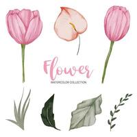 lindo buquê de flores em aquarela estilo vetor