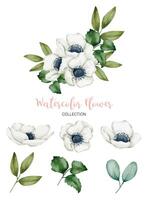 lindo buquê de flores em aquarela estilo vetor