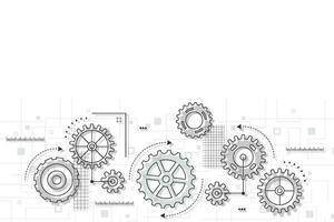 fundo abstrato do mecanismo da roda de engrenagem. tecnologia da máquina. ilustração vetorial vetor