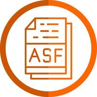 asf Arquivo formato vetor ícone Projeto