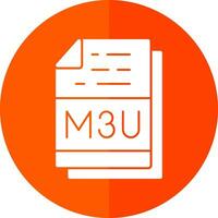 m3u Arquivo formato vetor ícone Projeto