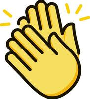 palmas mãos ícone emoji adesivo vetor