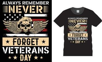 design de camiseta veterano vetor