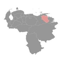 monagas Estado mapa, administrativo divisão do Venezuela. vetor