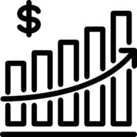 crescimento o negócio ícone símbolo vetor imagem. ilustração do a progresso esboço infográfico estratégia desenvolvimento Projeto imagem