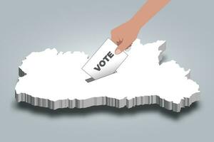 Meghalaya eleição, fundição voto para megahalaya, Estado do Índia vetor