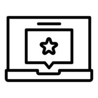 computador portátil vetor ícone, esboço estilo ícone, a partir de propaganda ícones coleção, isolado em branco fundo.
