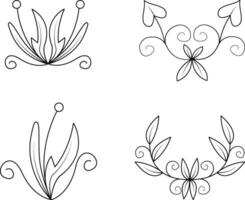 Casamento decoração flor. vetor ilustração