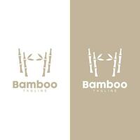 tropical bambu floresta logotipo, árvore tronco e folha projeto, vetor ilustração símbolo