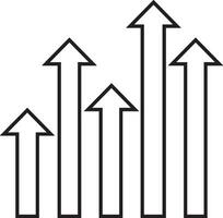 crescimento o negócio ícone símbolo vetor imagem. ilustração do a progresso esboço infográfico estratégia desenvolvimento Projeto imagem