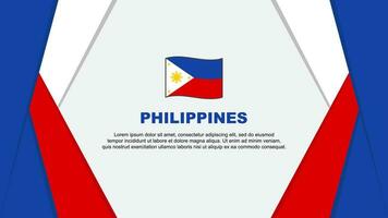 Filipinas bandeira abstrato fundo Projeto modelo. Filipinas independência dia bandeira desenho animado vetor ilustração. Filipinas fundo