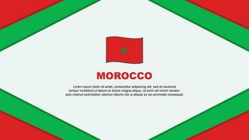 Marrocos bandeira abstrato fundo Projeto modelo. Marrocos independência dia bandeira desenho animado vetor ilustração. Marrocos