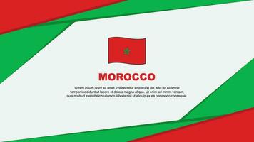 Marrocos bandeira abstrato fundo Projeto modelo. Marrocos independência dia bandeira desenho animado vetor ilustração. Marrocos Projeto