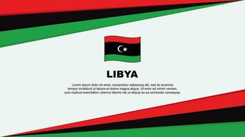 Líbia bandeira abstrato fundo Projeto modelo. Líbia independência dia bandeira desenho animado vetor ilustração. Líbia bandeira