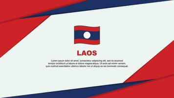 Laos bandeira abstrato fundo Projeto modelo. Laos independência dia bandeira desenho animado vetor ilustração. Laos