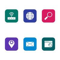 Conjunto de vetor SEO Search Engine Optimization Icons