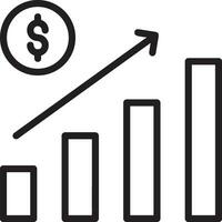 crescimento o negócio ícone símbolo vetor imagem. ilustração do a progresso esboço infográfico estratégia desenvolvimento Projeto imagem