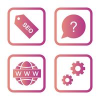 Conjunto de vetor SEO Search Engine Optimization Icons