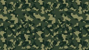 Fundo de camuflagem de pixel militar e militar vetor