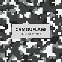 Padrão sem emenda de camuflagem de pixel militar e militar vetor