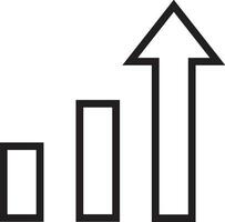 crescimento o negócio ícone símbolo vetor imagem. ilustração do a progresso esboço infográfico estratégia desenvolvimento Projeto imagem