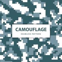 Padrão sem emenda de camuflagem de pixel militar e militar vetor