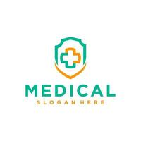 médico elemento vetor logotipo . médico saúde . Cuidado saúde logotipo .